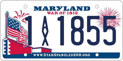 MD license plate 1AX1855