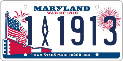 MD license plate 1AX1913