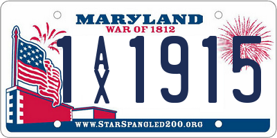 MD license plate 1AX1915