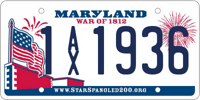 MD license plate 1AX1936