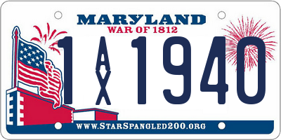 MD license plate 1AX1940