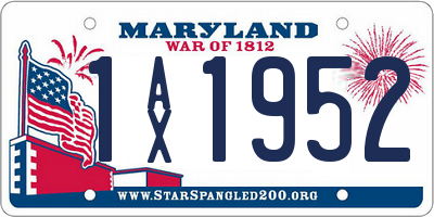 MD license plate 1AX1952