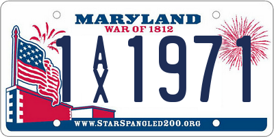 MD license plate 1AX1971