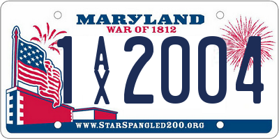 MD license plate 1AX2004