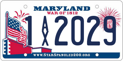 MD license plate 1AX2029