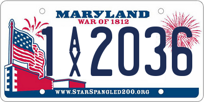 MD license plate 1AX2036