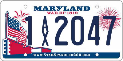 MD license plate 1AX2047
