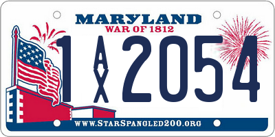MD license plate 1AX2054