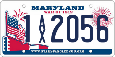 MD license plate 1AX2056
