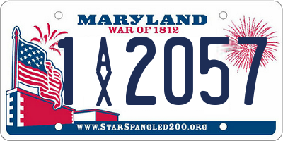 MD license plate 1AX2057