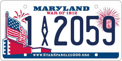 MD license plate 1AX2059