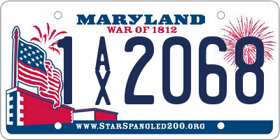 MD license plate 1AX2068
