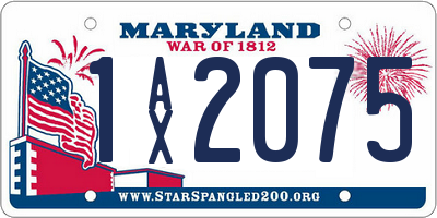 MD license plate 1AX2075