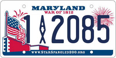 MD license plate 1AX2085
