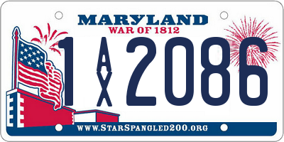 MD license plate 1AX2086