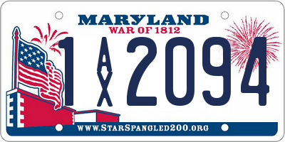 MD license plate 1AX2094