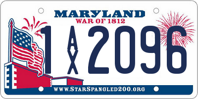 MD license plate 1AX2096