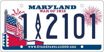 MD license plate 1AX2101