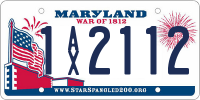 MD license plate 1AX2112