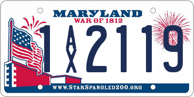 MD license plate 1AX2119