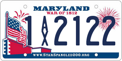 MD license plate 1AX2122