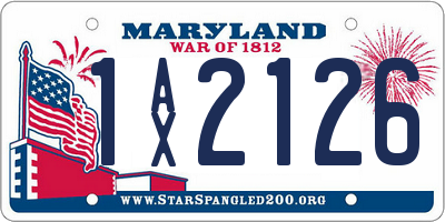 MD license plate 1AX2126