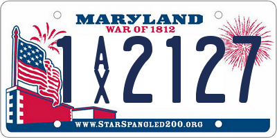 MD license plate 1AX2127