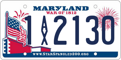 MD license plate 1AX2130