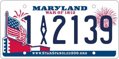 MD license plate 1AX2139