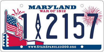 MD license plate 1AX2157