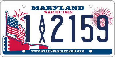 MD license plate 1AX2159