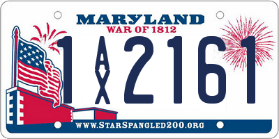 MD license plate 1AX2161