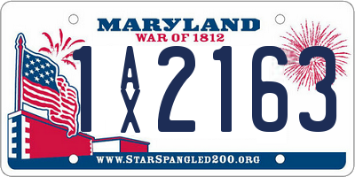 MD license plate 1AX2163