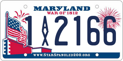 MD license plate 1AX2166