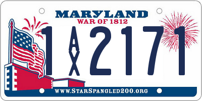 MD license plate 1AX2171
