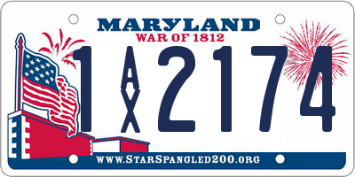 MD license plate 1AX2174