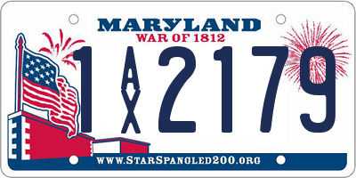 MD license plate 1AX2179