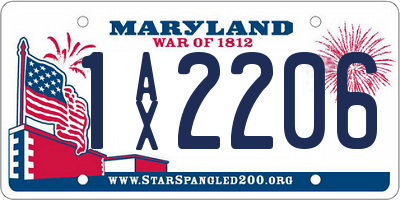 MD license plate 1AX2206