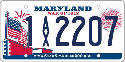 MD license plate 1AX2207