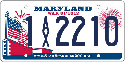 MD license plate 1AX2210
