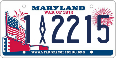 MD license plate 1AX2215