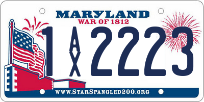 MD license plate 1AX2223