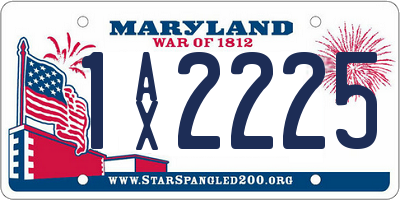 MD license plate 1AX2225