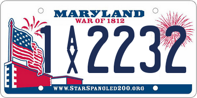 MD license plate 1AX2232