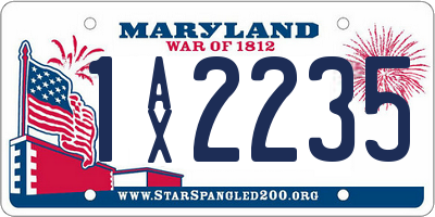 MD license plate 1AX2235