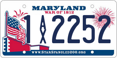 MD license plate 1AX2252