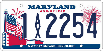 MD license plate 1AX2254