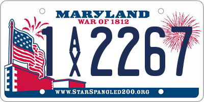 MD license plate 1AX2267