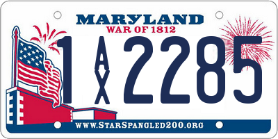 MD license plate 1AX2285