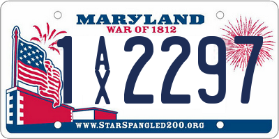 MD license plate 1AX2297